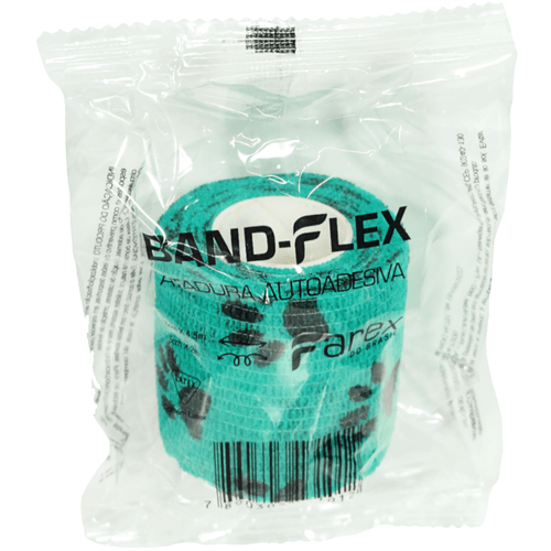 Atadura 5cm Verde Com Patinhas Band-Flex Autoadesiva Para Animais Farex